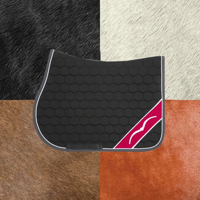 Animo Italia - Tapis de selle Wish noir/bordeaux