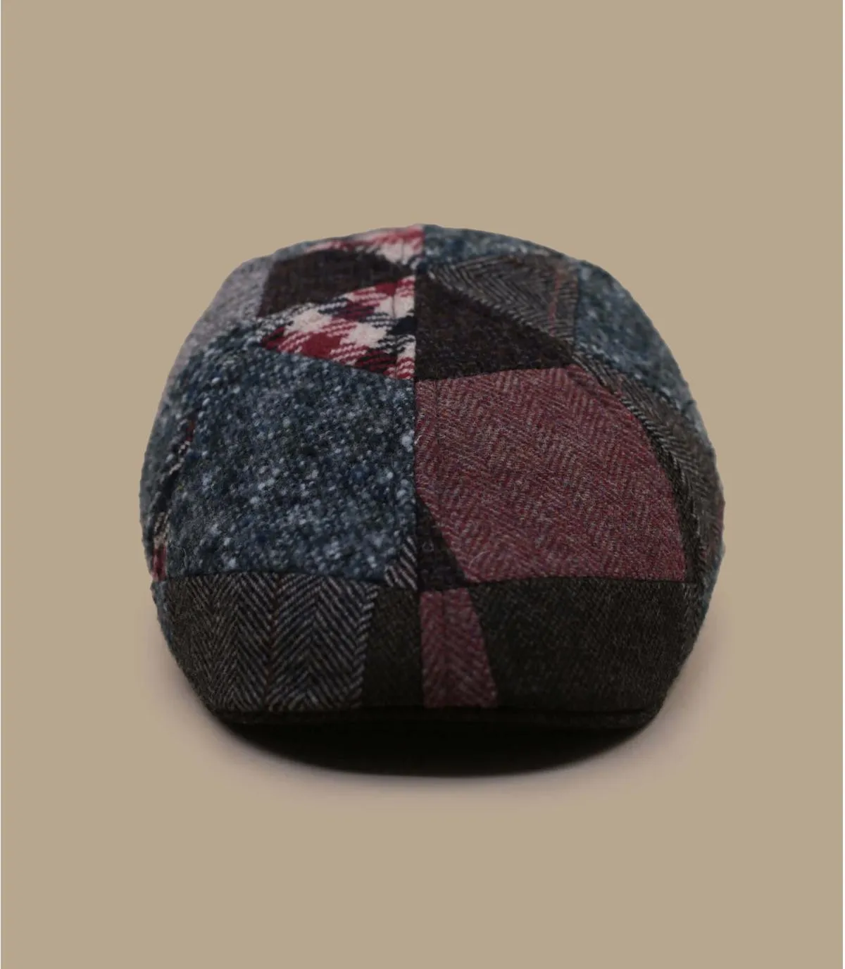 Beret duckbill gris patchwork laine - Texas Patchwork Stetson : Headict