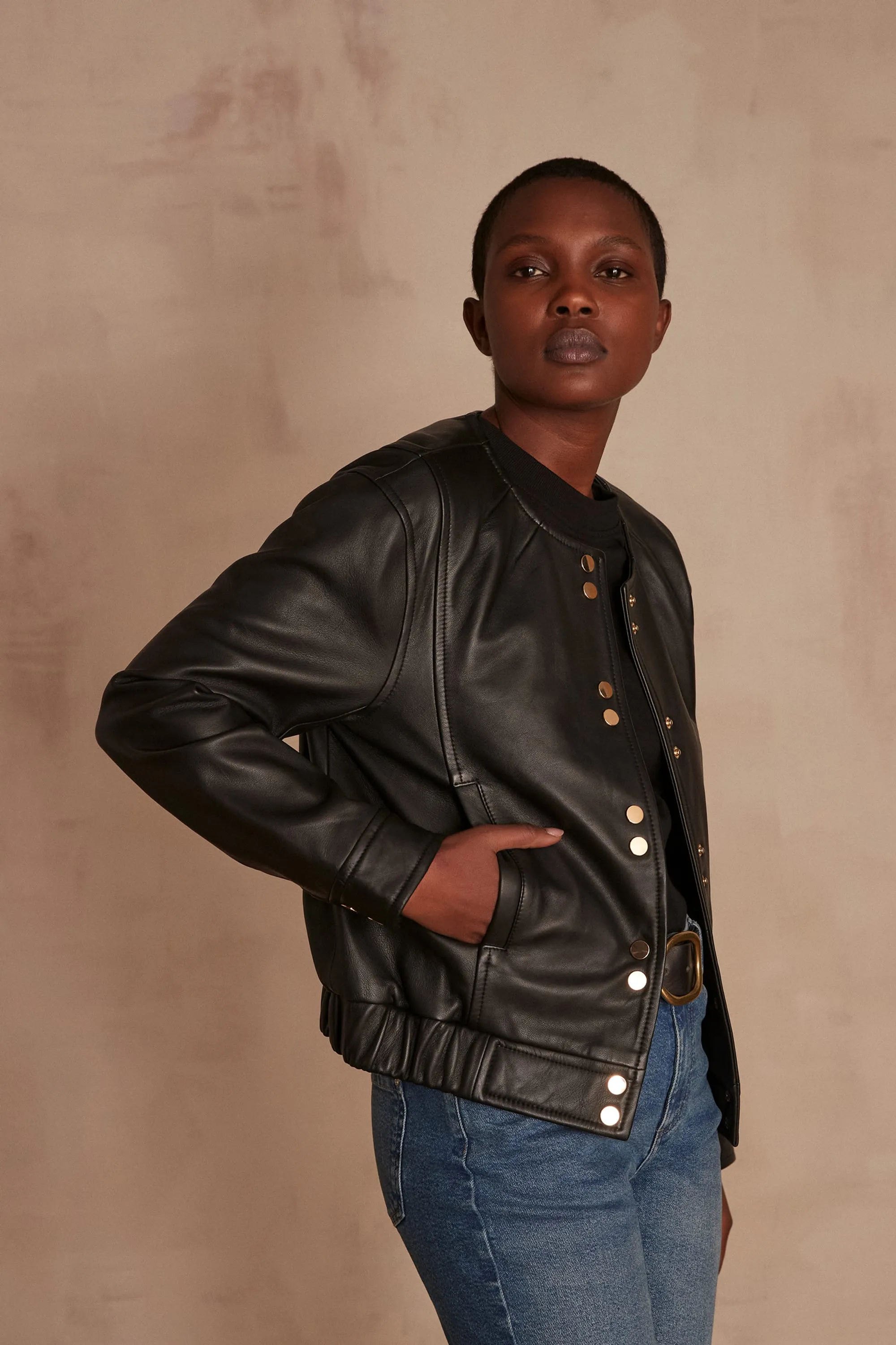 Blouson en cuir BELLA LEATHER | Maison 123