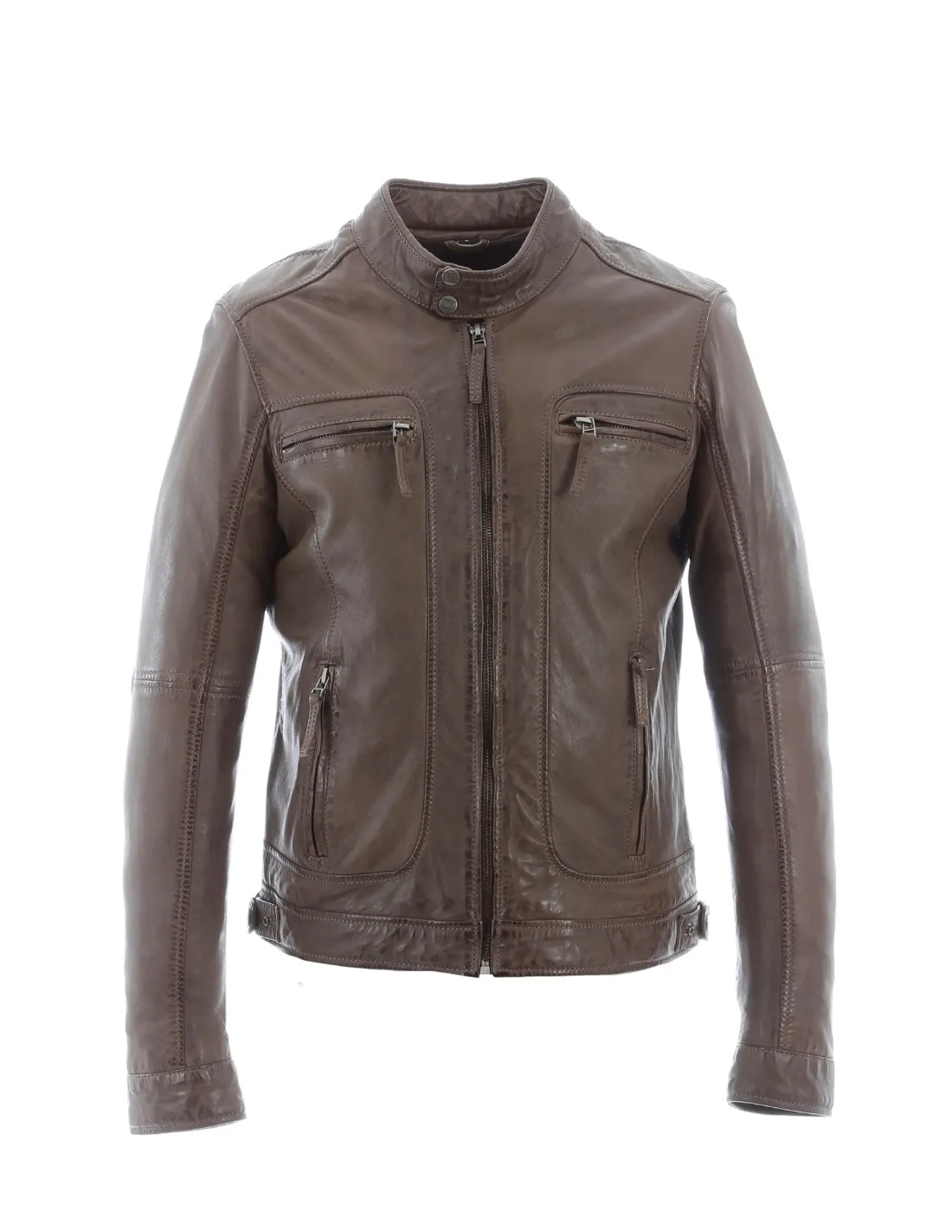 Blouson en cuir Oakwood Ref 34483 cafe