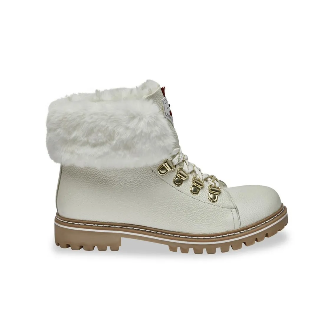 Boots blanc LACEN en cuir | 3 Suisses