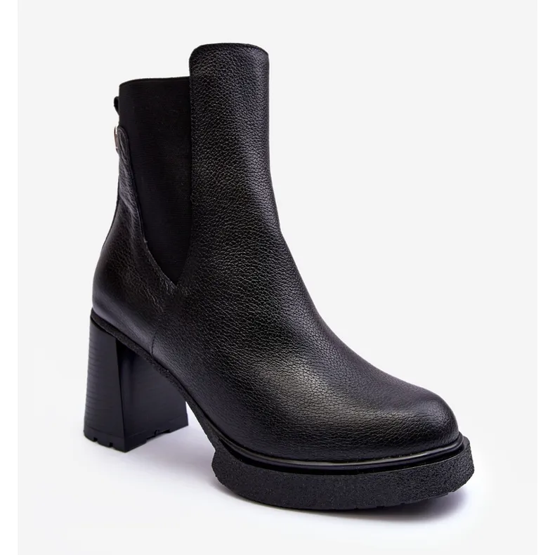 Bottines Lemar Liresa en cuir noir le noir