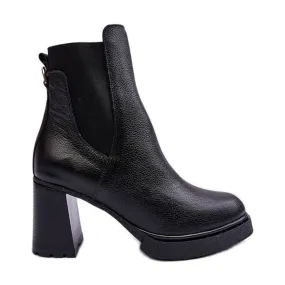 Bottines Lemar Liresa en cuir noir le noir