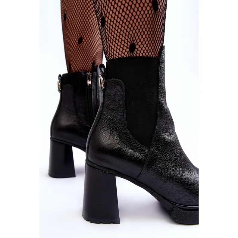 Bottines Lemar Liresa en cuir noir le noir