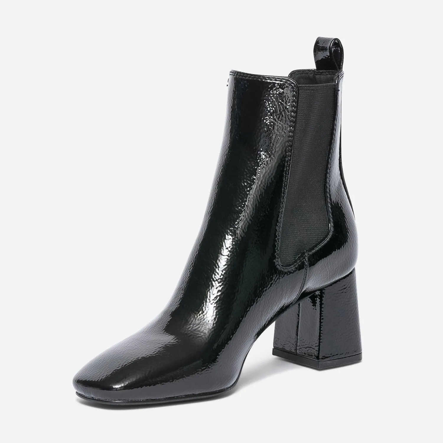 Chelsea boots noir verni à talon - Boots / bottines Femme | ERAM