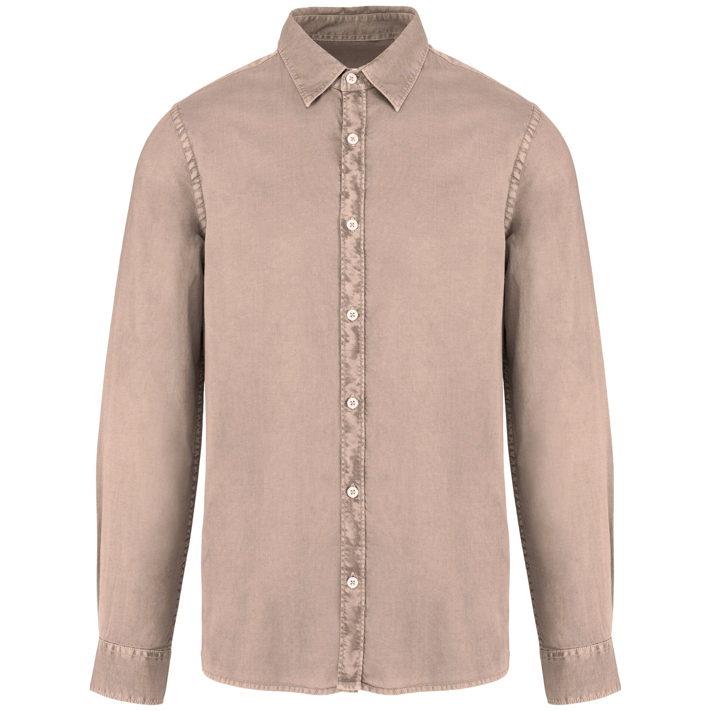 Chemise délavée en coton twill homme - 135g / NATIVE SPIRIT NS502