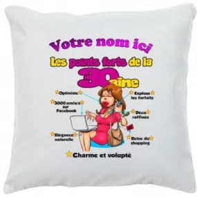 Coussin Anniversaire 30 ans femme