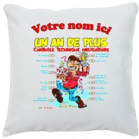 Coussin Anniversaire un an de plus homme