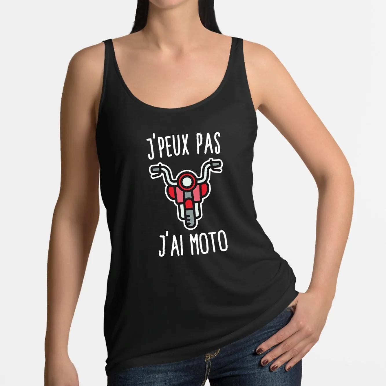 Débardeur Femme J'peux pas j'ai moto