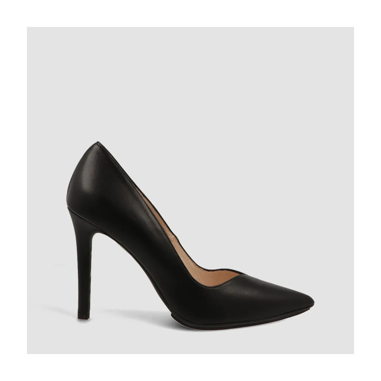 Escarpin basique en cuir noir lisse | Chaussures femme LODI en ligne