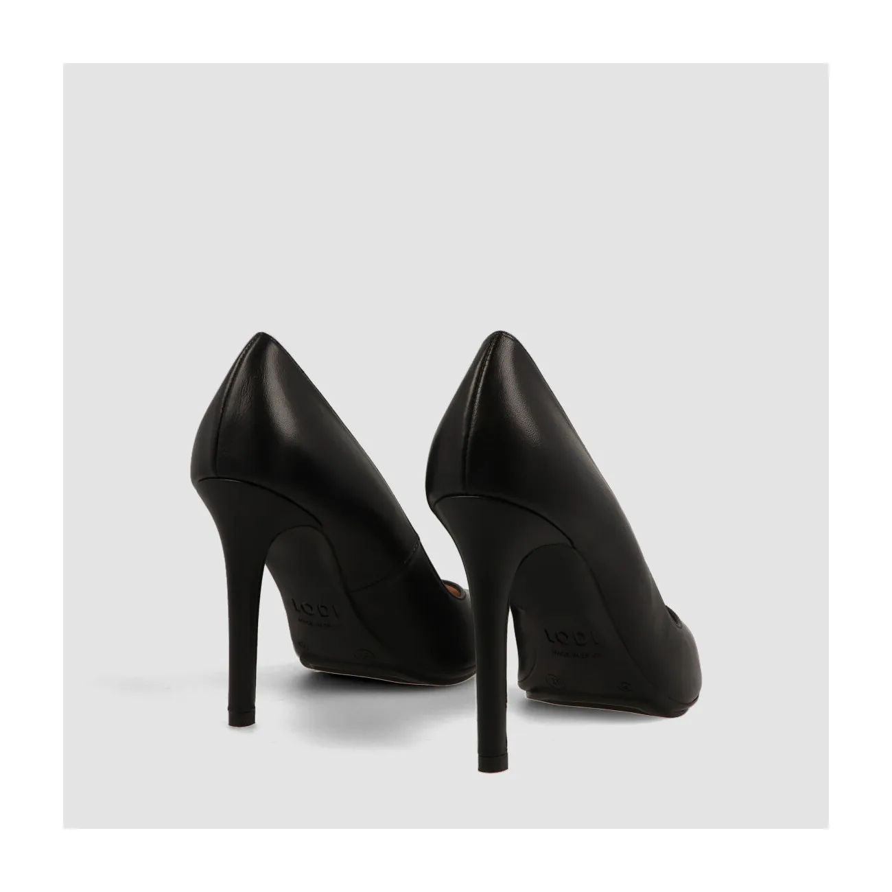 Escarpin basique en cuir noir lisse | Chaussures femme LODI en ligne