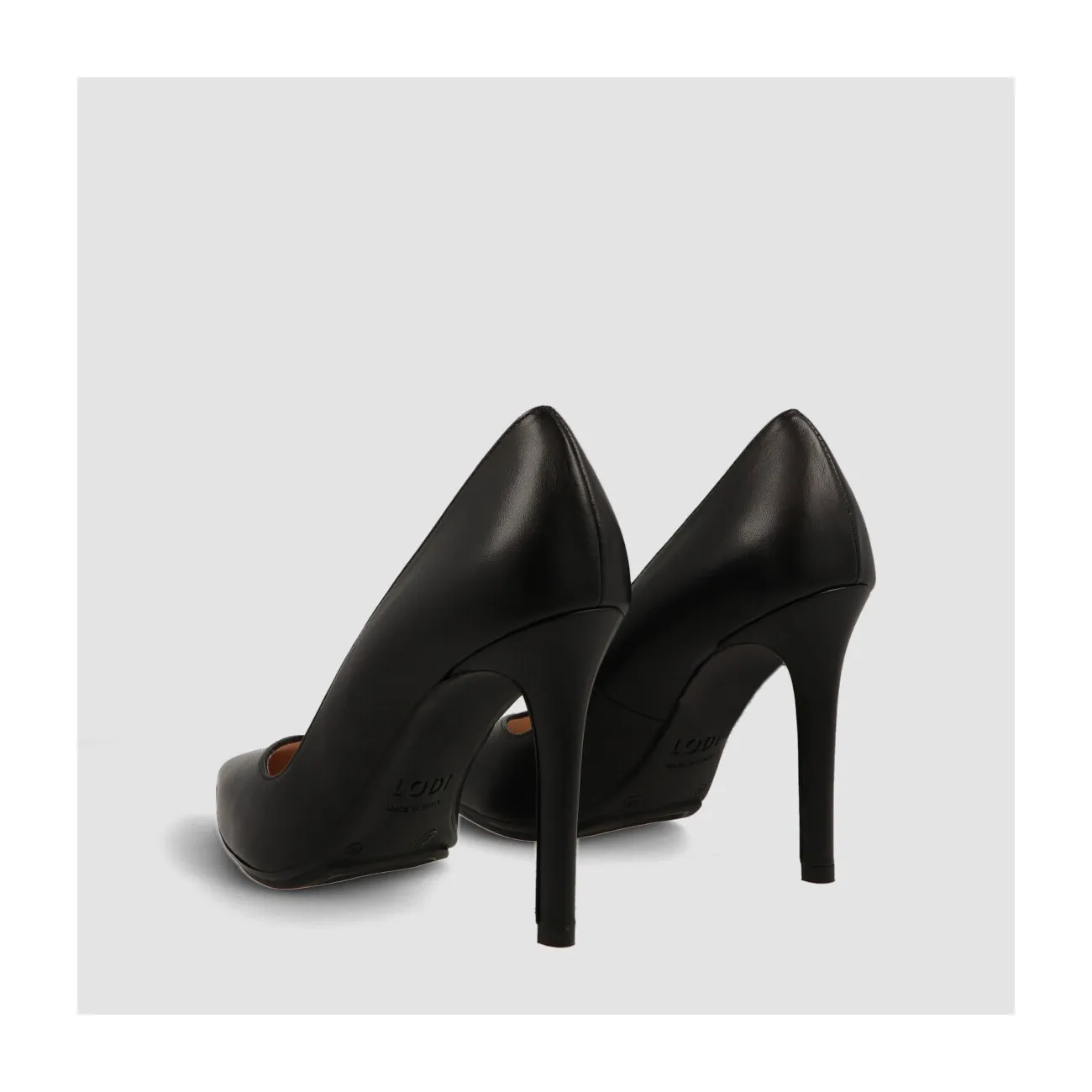 Escarpin basique en cuir noir lisse | Chaussures femme LODI en ligne