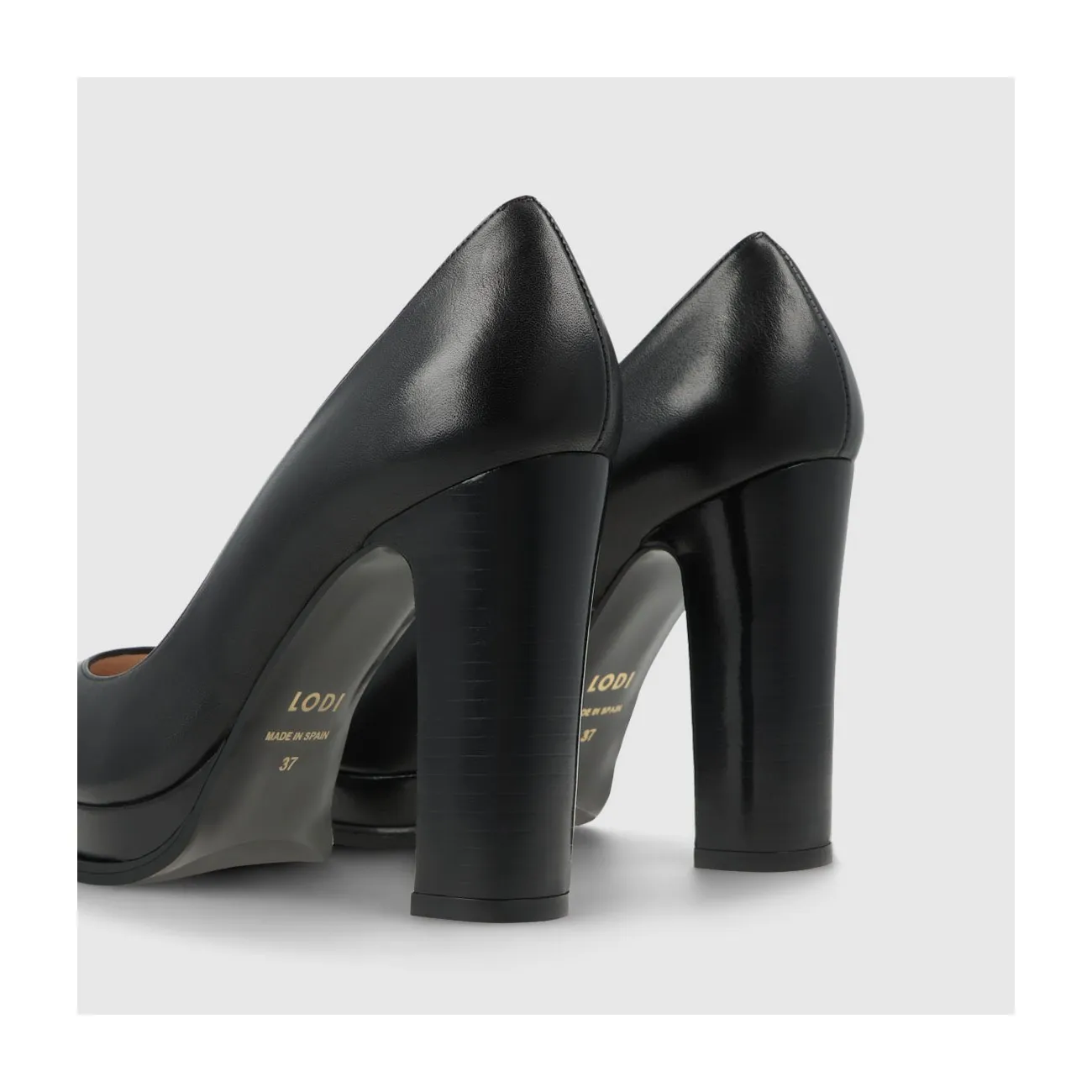 Escarpins en cuir noir femme | LODI Chaussures femme en ligne.