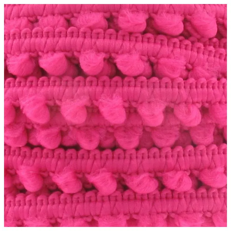 Galon mini pompon fuchsia