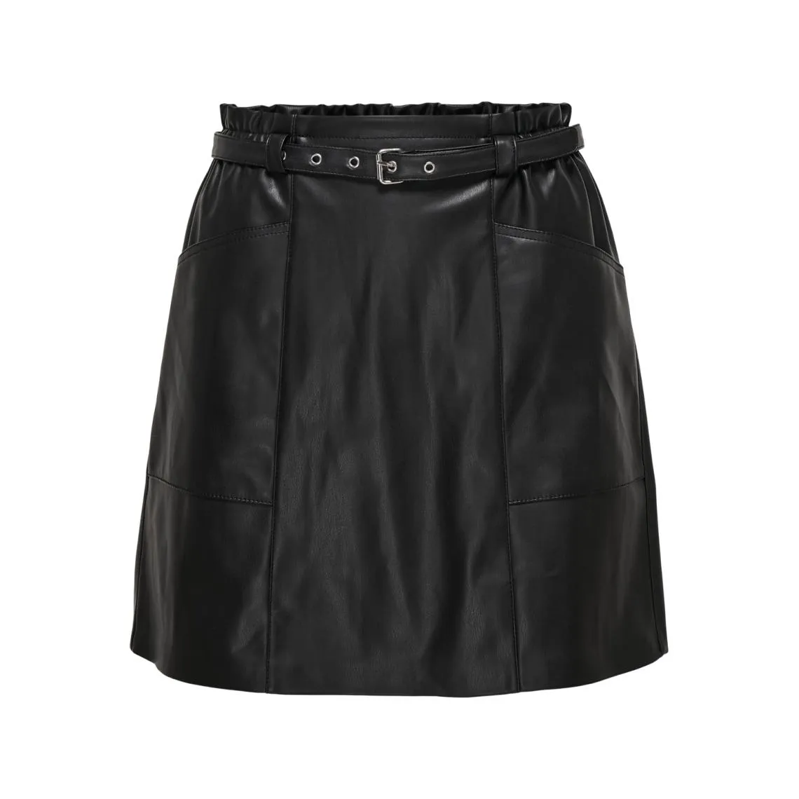 Jupe en simili-cuir noir Vera | 3 Suisses