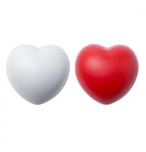 Objet Antistress en Forme de Coeur Couleur Rouge et Blanc