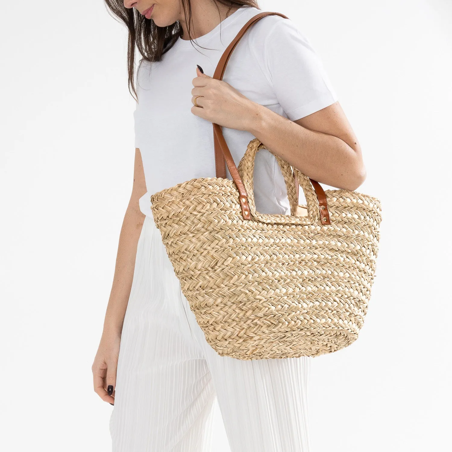 Panier beige paille véritable - Sac cabas / Grand volume Maroquinerie | ERAM