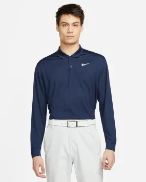 Polo manches longues Nike Dri-FIT Bleu Marine pour homme