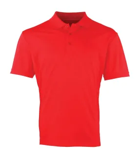 Polo à manches courtes hommes rouge Premier