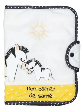 Protege carnet de sante en coton blanc - SAUTHON - Blanc