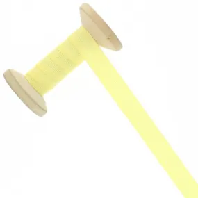 Ruban Gros grain 15 mm - jaune paille - bobine 25 m