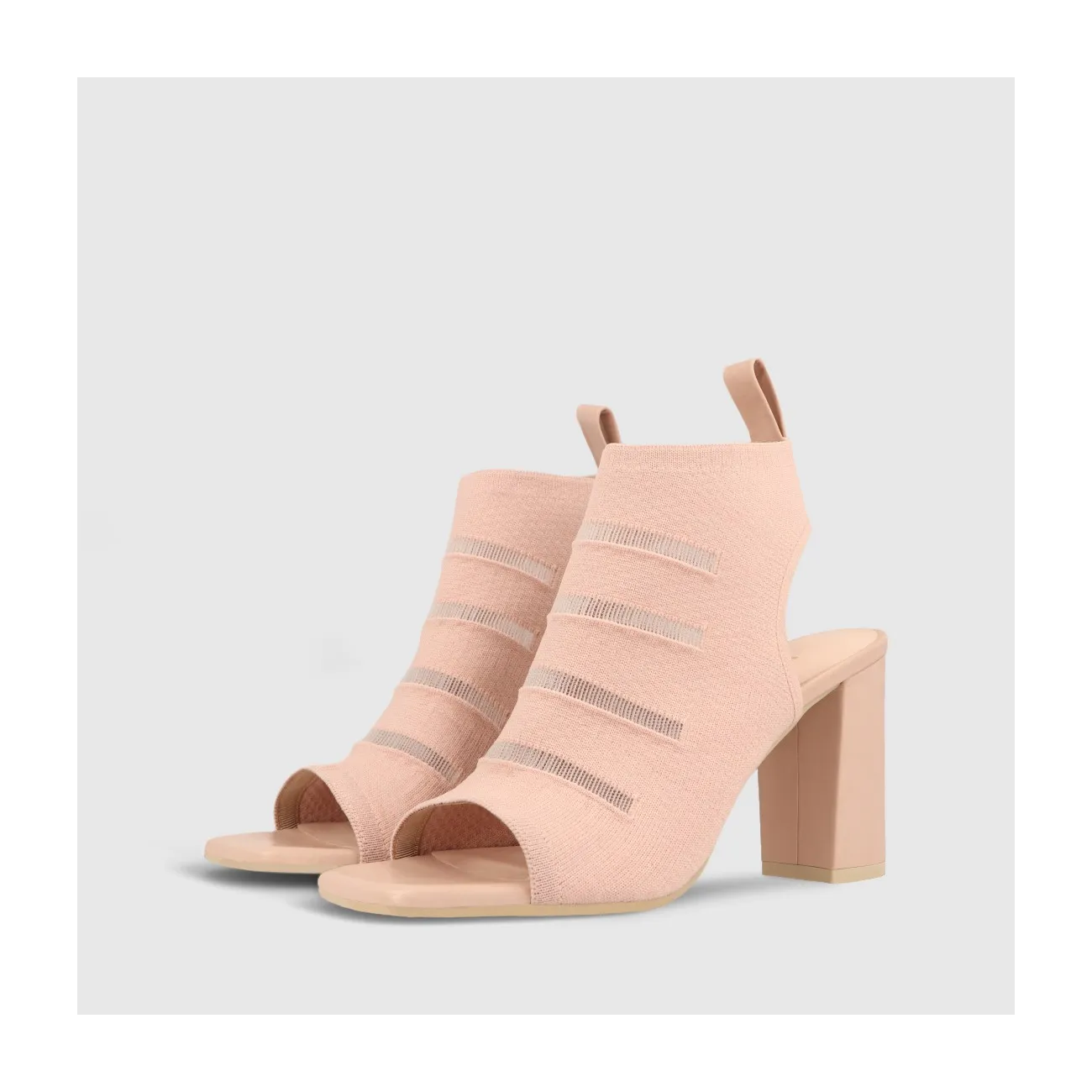 Sandale rose en tissu stretch | LODI Chaussures pour femmes en ligne.