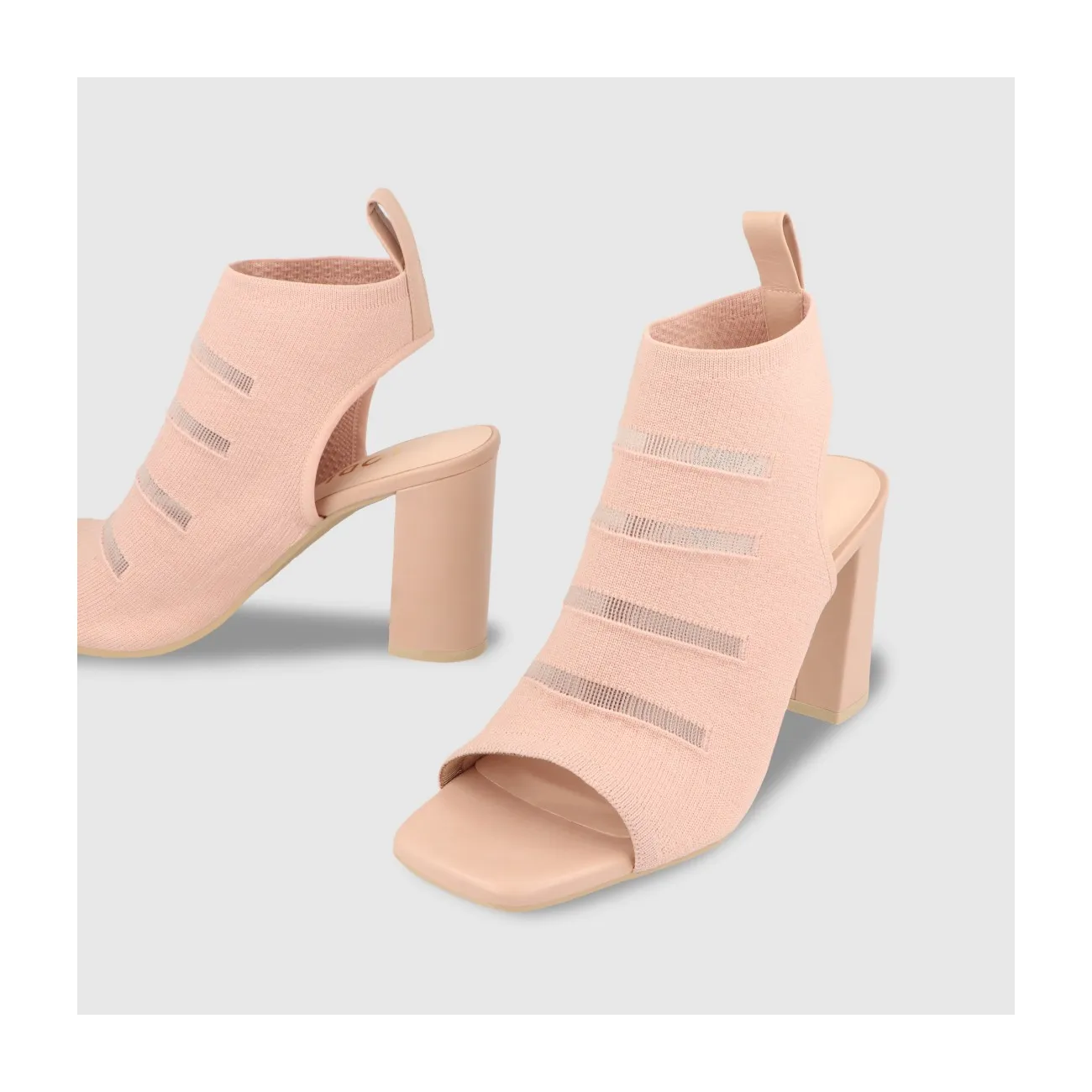 Sandale rose en tissu stretch | LODI Chaussures pour femmes en ligne.