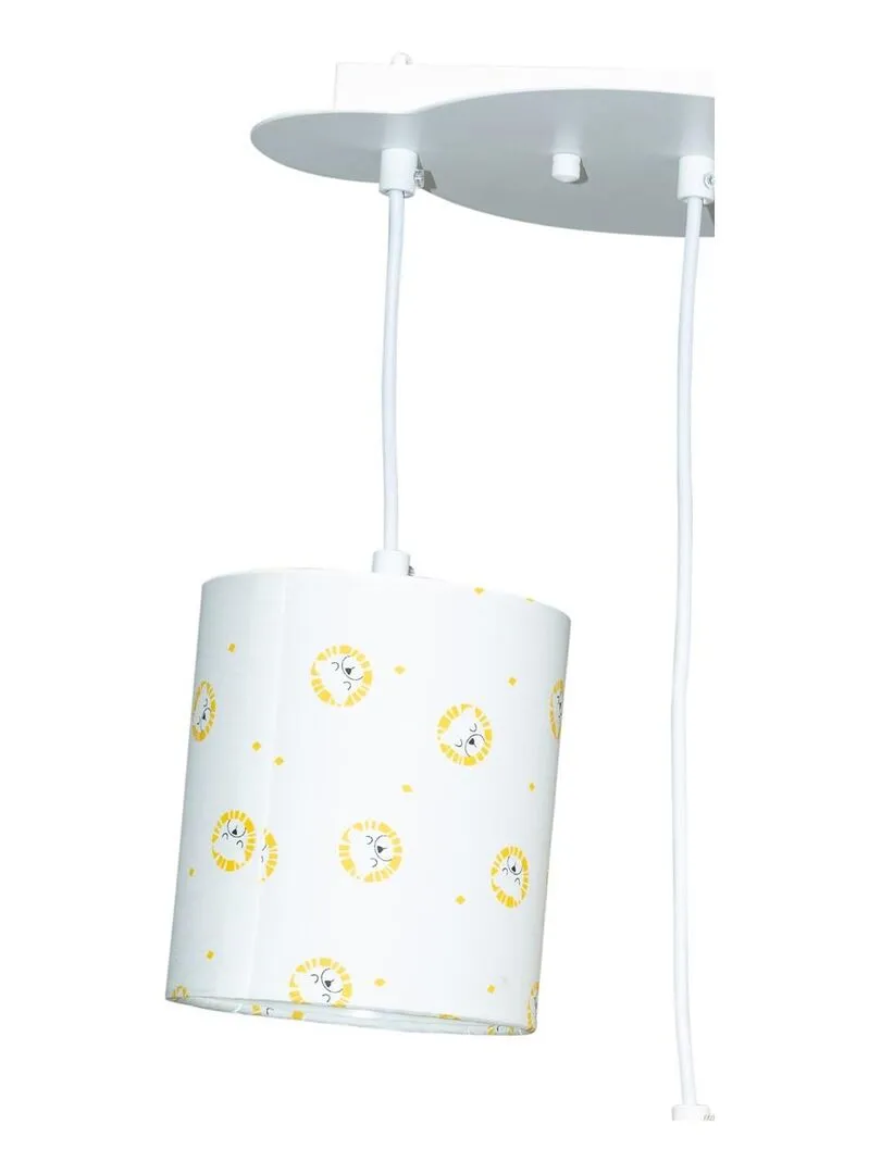 Suspension lumineuse en coton blanc - SAUTHON - Blanc