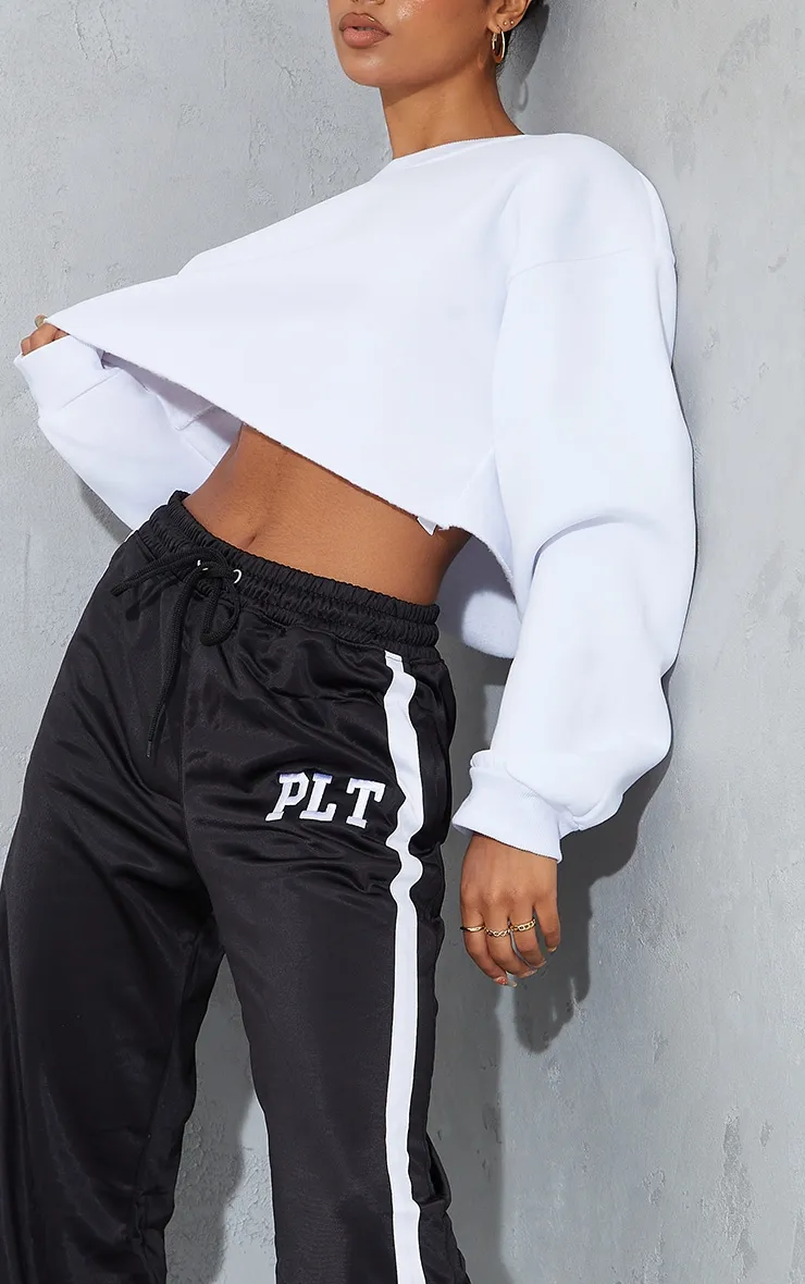 Sweat blanc oversize court