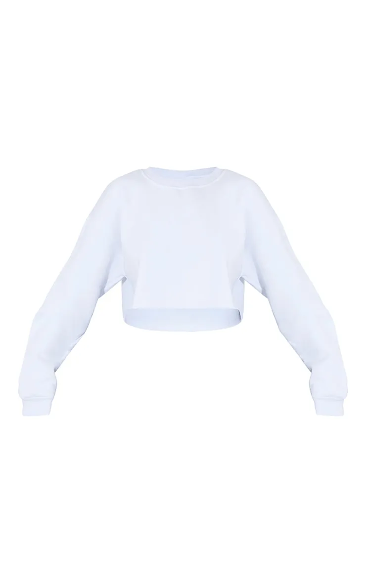 Sweat blanc oversize court