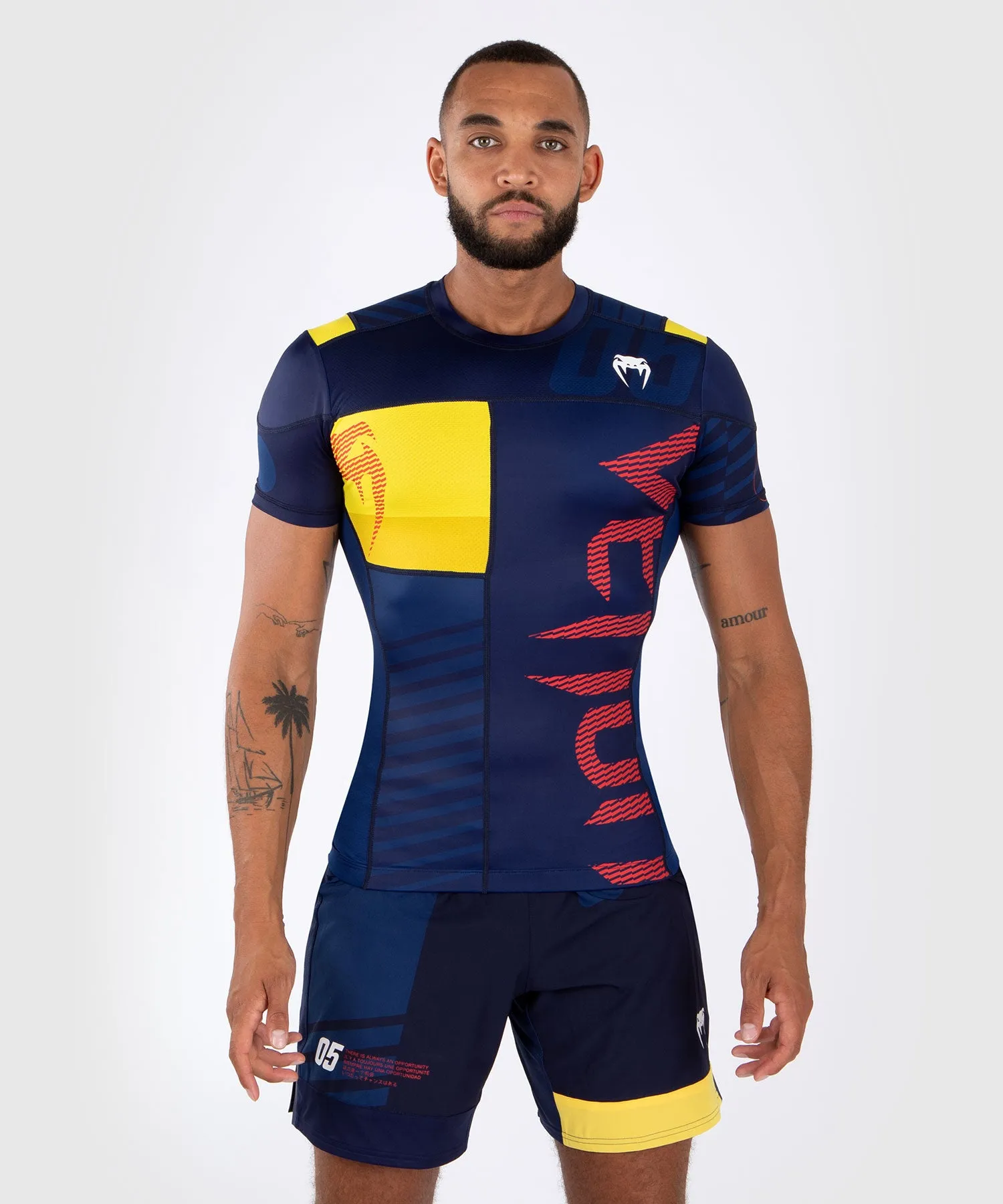 T-shirt de Compression à Manches Courtes Venum Sport 05 - Bleu/Jaune