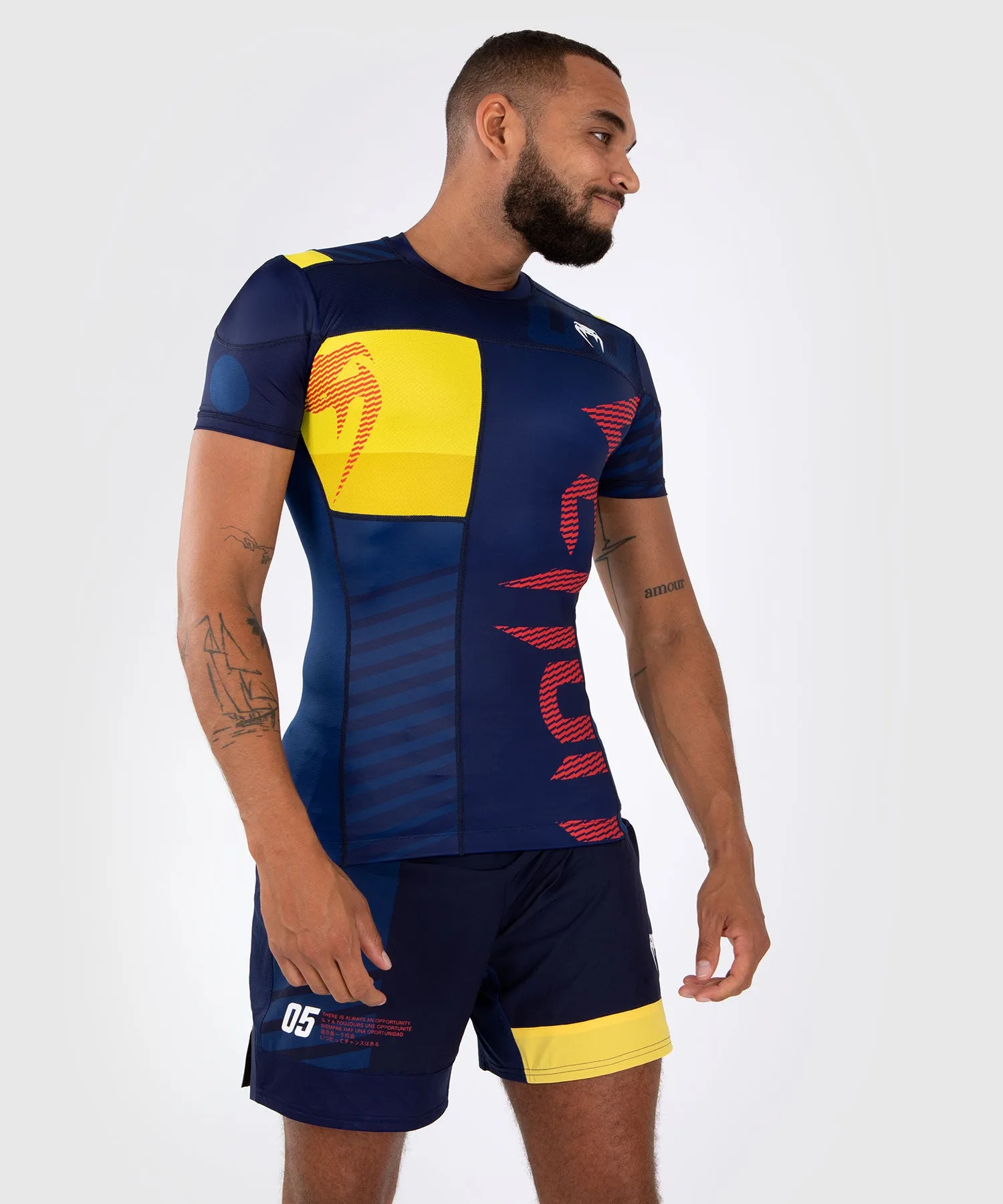 T-shirt de Compression à Manches Courtes Venum Sport 05 - Bleu/Jaune