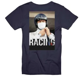 T-shirt STEVE MCQUEEN Hero Seven Printemps Racing Bleu pour homme