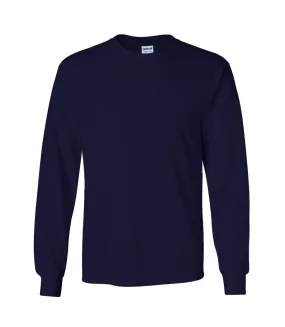 T-shirt uni à manches longues  pour homme bleu marine Gildan