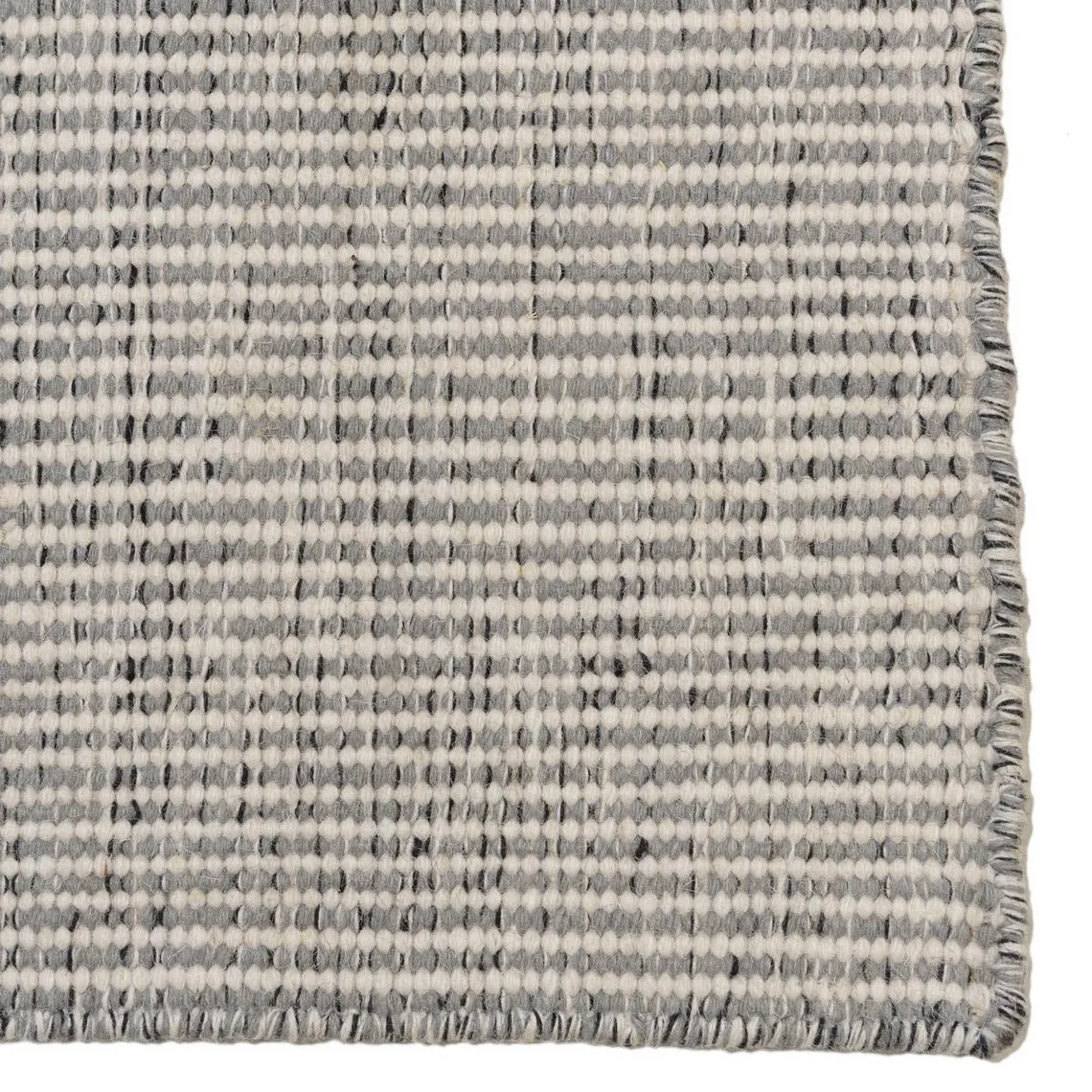 Tapis rectangulaire en laine tissée couleur blanc/gris chiné QUENTIN | 3 Suisses