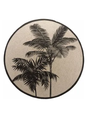 Tapis rond Tropicale Nature - Beige