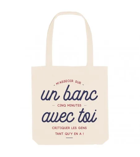 Totebag - M'asseoir sur un banc