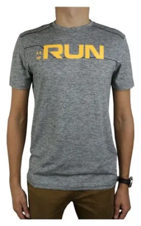 Under Armour Run Front Graphic SS Tee 1316844-952  Homme  Grise  t-shirts