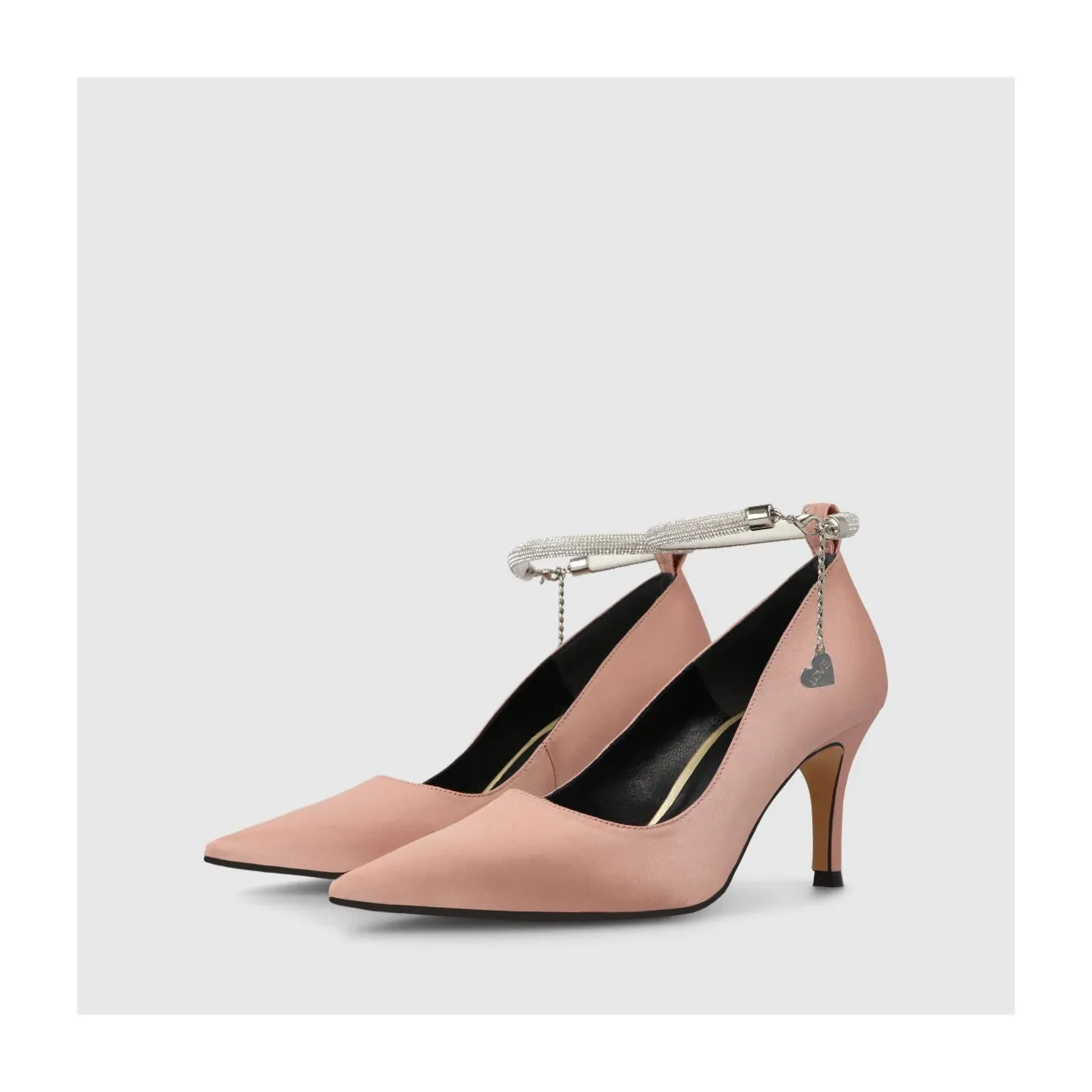 Zapatos de salón de mujer en tejido de color rosa | LODI Zapatos de mujer online.